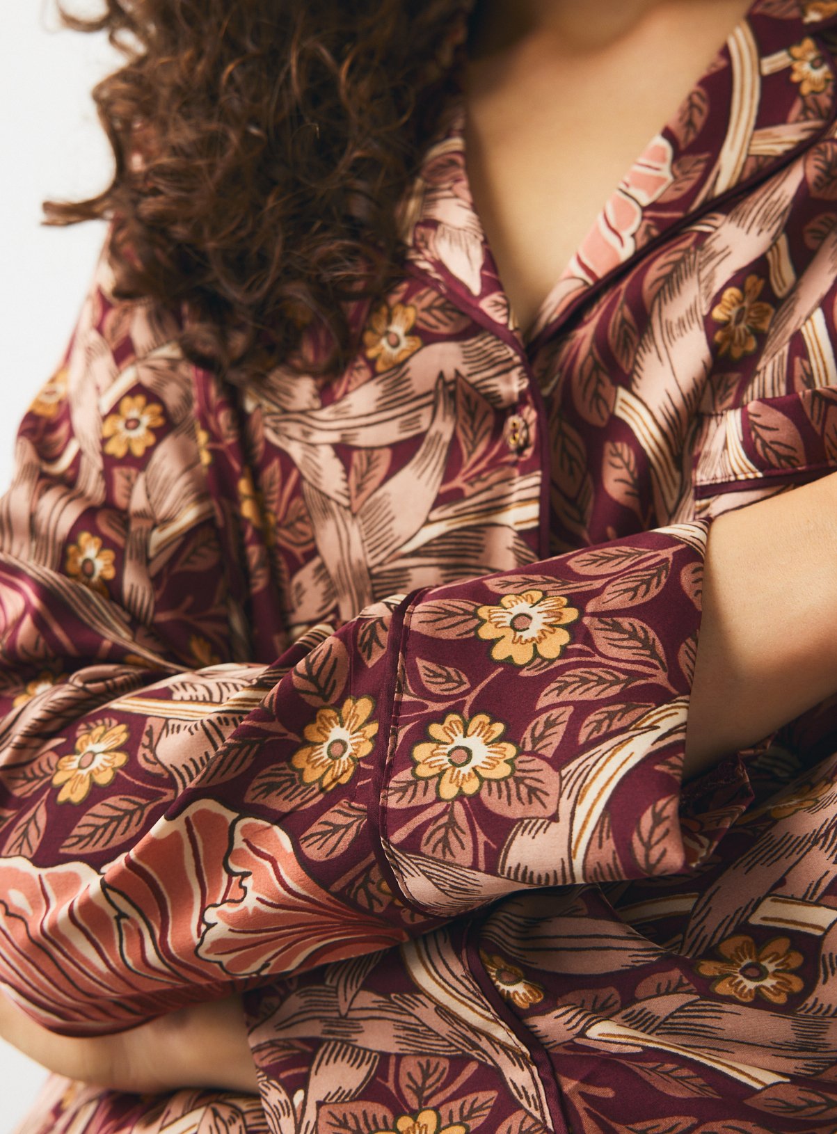 Tu x Morris & Co. Pimpernel Sateen Pyjamas L - Image 3 thumbnail